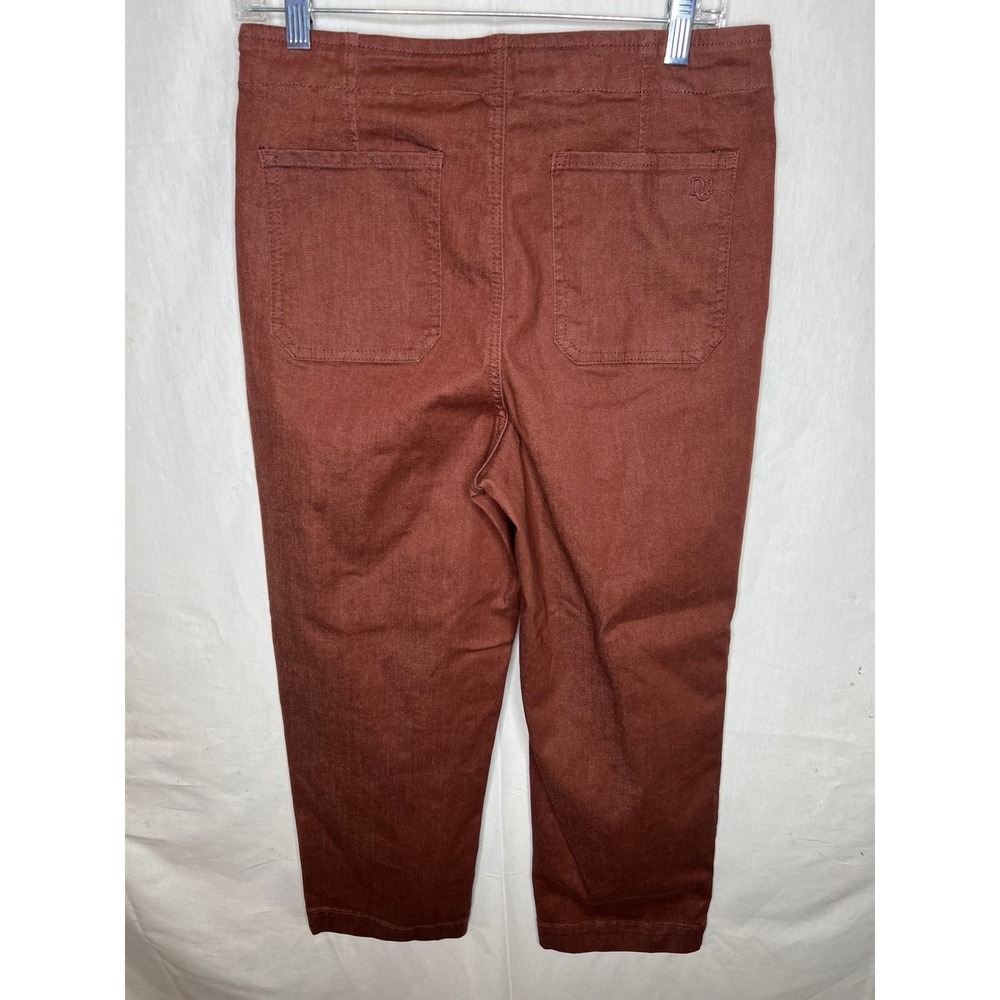 DG2 Diane Gilman New Classic Stretch Pull On Pants Rust Brown Womens 12T Tall